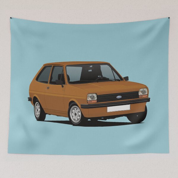 Item preview, Cornering Fiesta Mk1 - brown designed and sold by knappidesign.