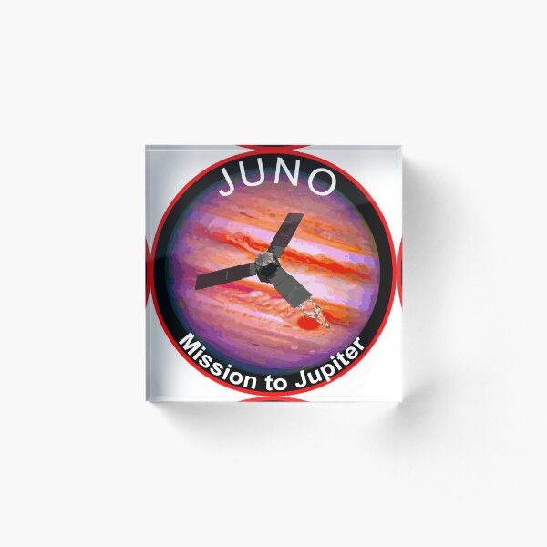 JUNO NASA Mission to Jupiter Concept Patch Acrylic Block