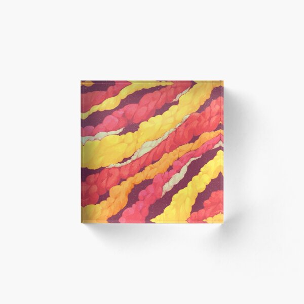 Colourful Smoke Acrylic Block