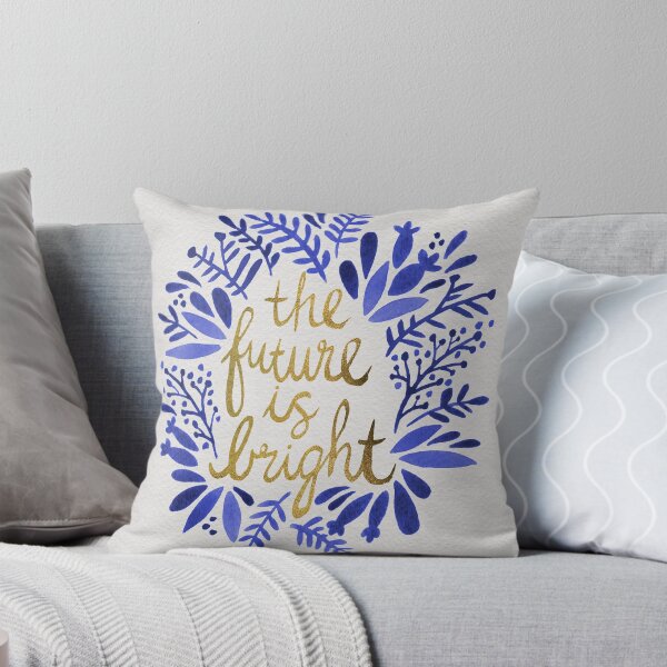 Item preview, The Future is Bright – Navy & Gold designed and sold by Cat Coquillette.