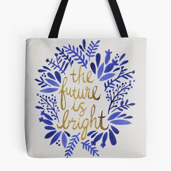 Item preview, The Future is Bright – Navy & Gold designed and sold by Cat Coquillette.