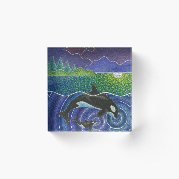 Orca Sonic Love Acrylic Block