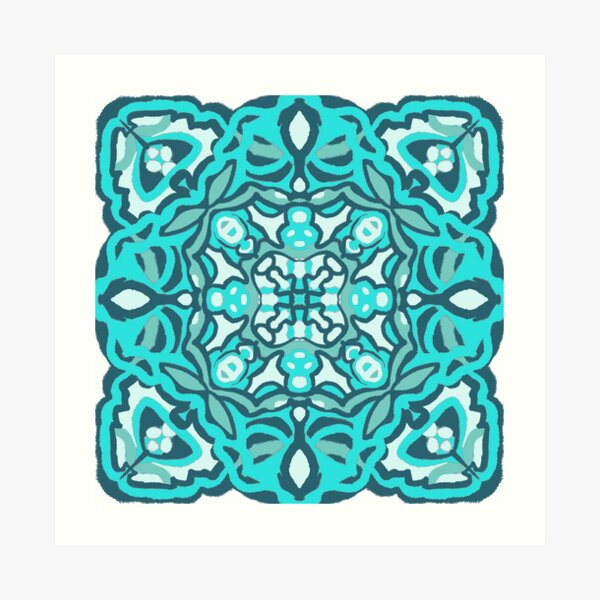 Garden of Teal Art Print
