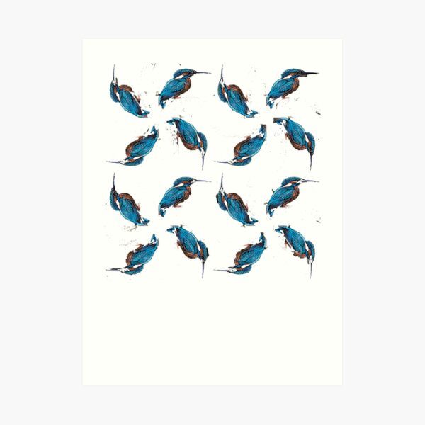 Kingfisher Pattern Art Print