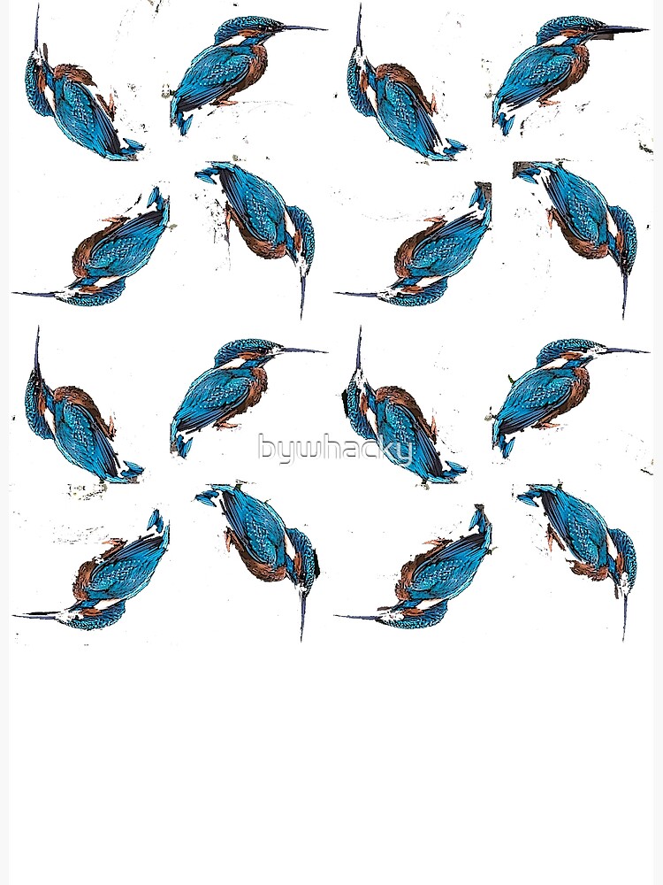 Thumbnail 3 of 3, Poster, Kingfisher Pattern designed and sold by bywhacky.