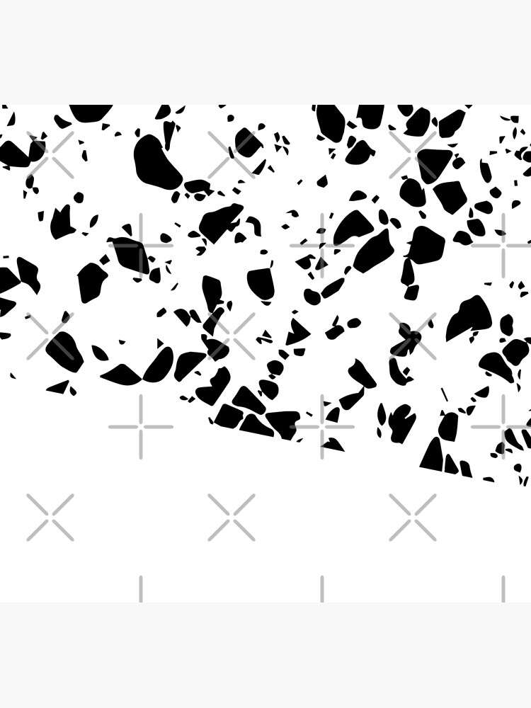 Terrazzo Texture Black and White #8 by PrintablesP