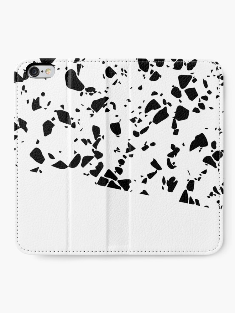 Alternate view of Terrazzo Texture Black and White #8 iPhone Wallet