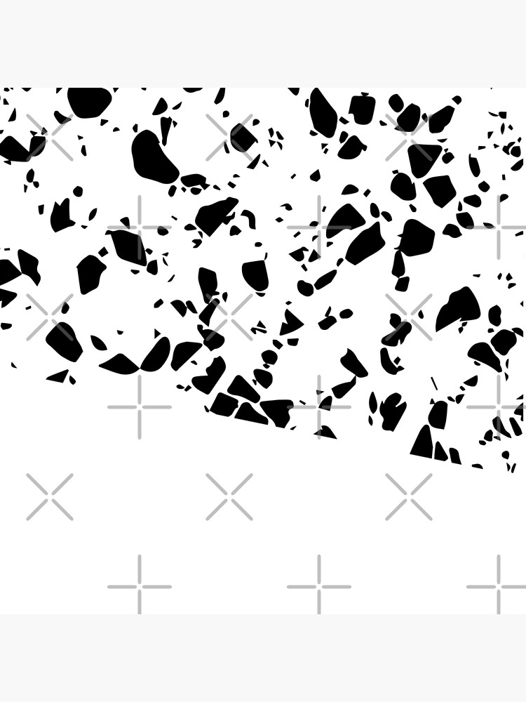 Terrazzo Texture Black and White #8 by PrintablesP