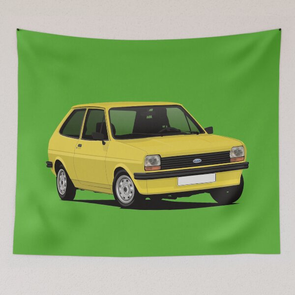 Item preview, Cornering Fiesta Mk1 - yellow designed and sold by knappidesign.