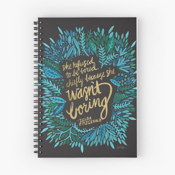 Item preview, Zelda Fitzgerald – Blue & Gold on Charcoal designed and sold by Cat Coquillette.