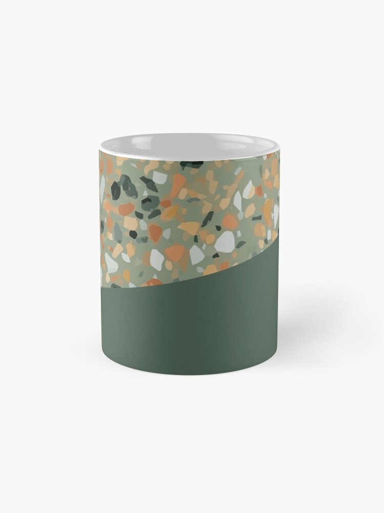 Alternate view of Terrazzo Texture Military Green #4 Mug