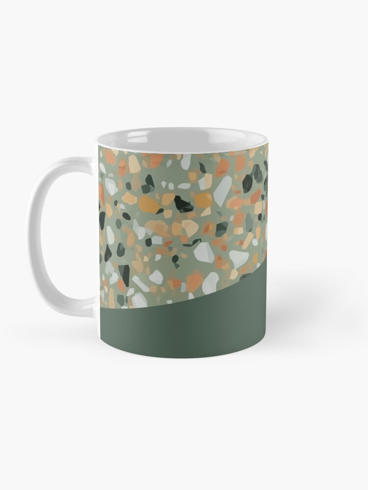 Alternate view of Terrazzo Texture Military Green #4 Mug
