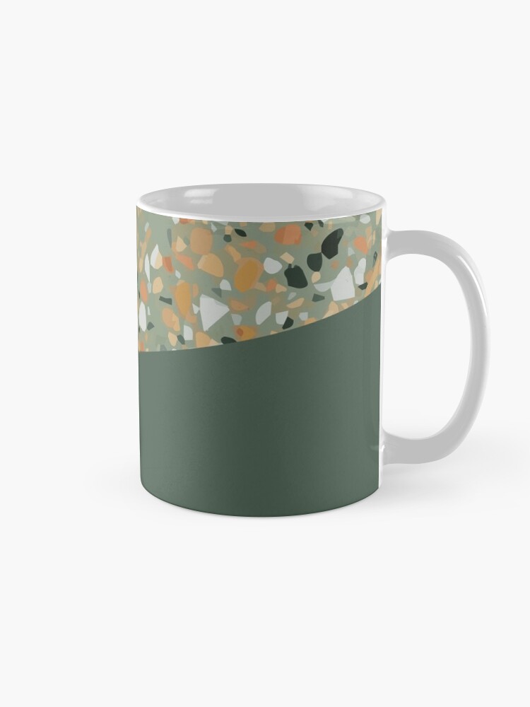 Alternate view of Terrazzo Texture Military Green #4 Mug