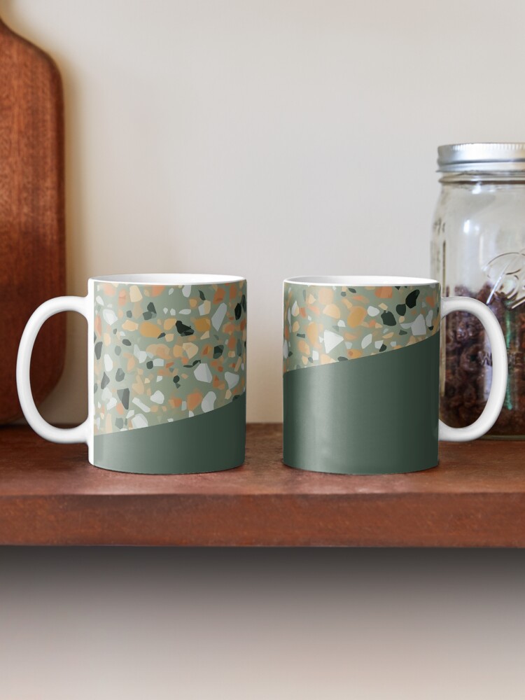 Alternate view of Terrazzo Texture Military Green #4 Mug