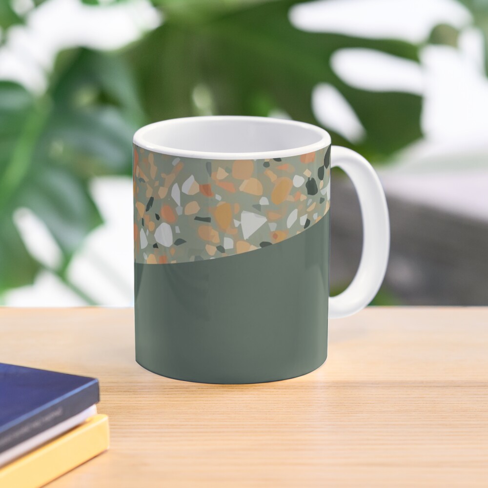 Terrazzo Texture Military Green #4 Mug