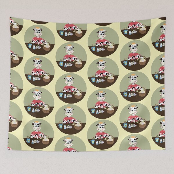 Item preview, Snowbell the cow is painting Easter eggs designed and sold by iCraftCafe.