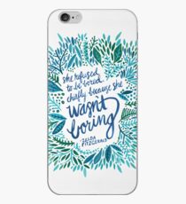 Zelda Fitzgerald – Blue on White iPhone Case