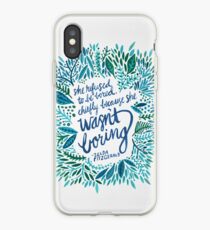 Zelda Fitzgerald – Blue on White iPhone-Hülle & Cover