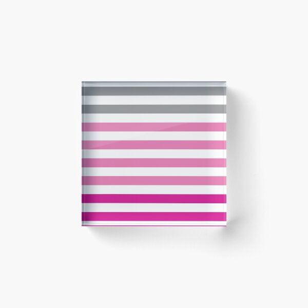 Stripes Gradient - Pink Acrylic Block