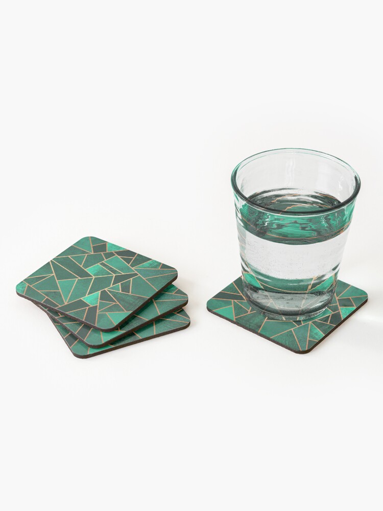 Alternate view of Emerald and Copper Coasters (Set of 4)