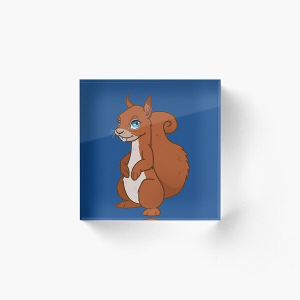 Freddy - The Squirrel of Mischief Corner Acrylic Block