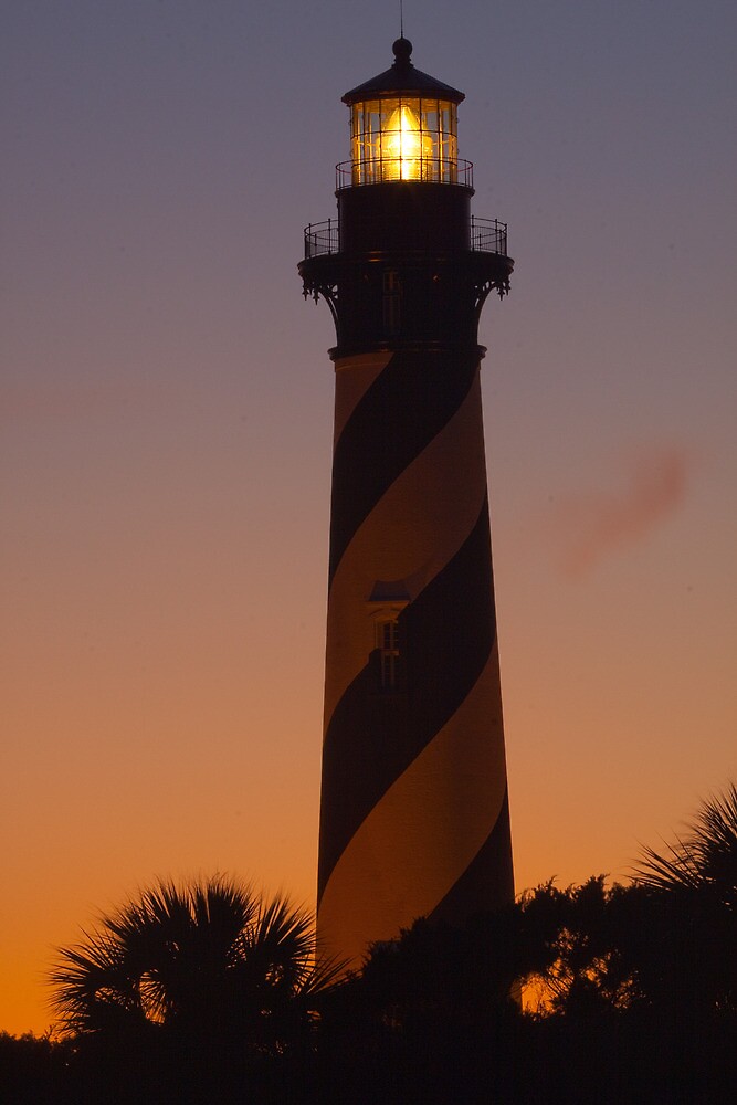 "St. Augustine Lighthouse at Sunset" by Rick Montgomery | Redbubble