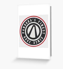 Pandora's Finest | Borderlands Fashion Logo Greeting Card