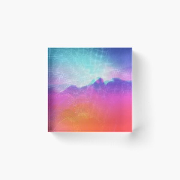 Glitch 04 Acrylic Block