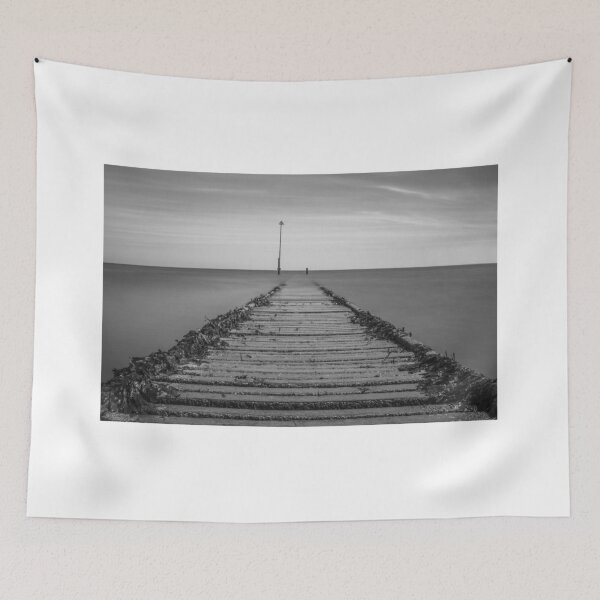 Item preview, Jetty to the sea (B&W) designed and sold by DafyddEm.