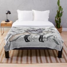 Mythical Fox Throw Blanket