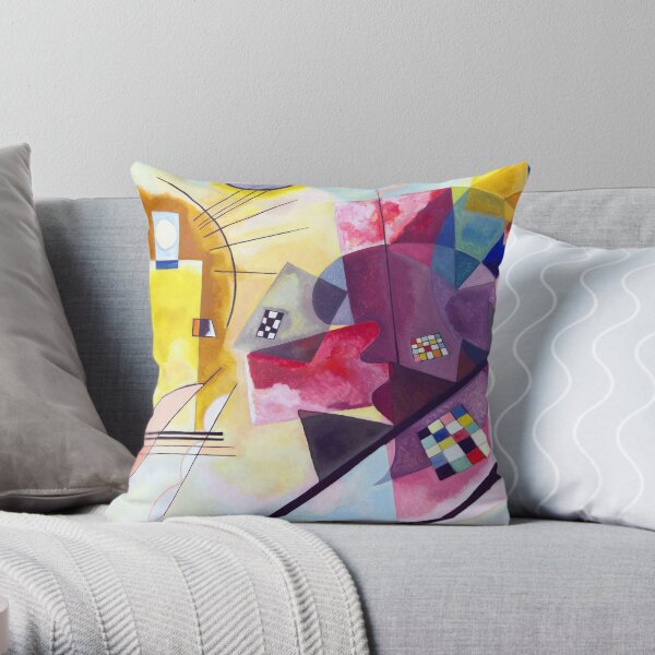 Kandinsky Jaune Rouge Bleu (Yellow Red Blue) Artwork 1925, Abstract Design for Posters, Prints, Tshirts, Men, Women, Kids, Youth Throw Pillow