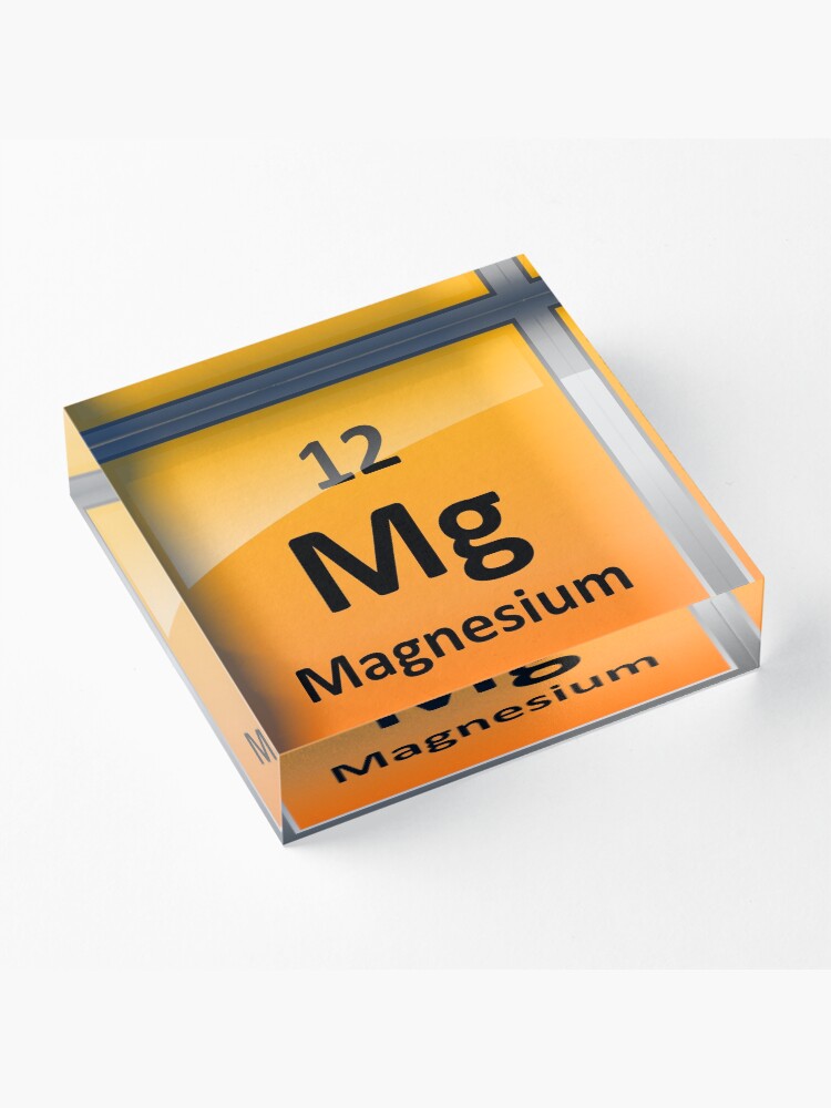 "Magnesium Element Tile Periodic Table" Acrylic Block for Sale by