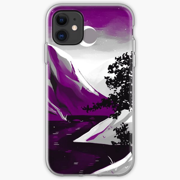 Asexual Pride Mountain iPhone Soft Case