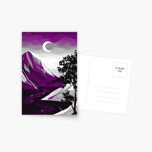 Asexual Pride Mountain Postcard