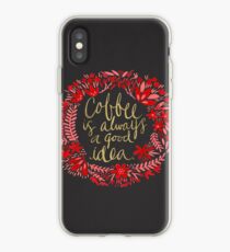 Kaffee auf Holzkohle iPhone-Hülle & Cover