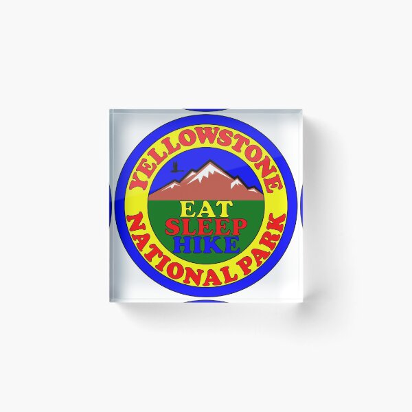 Item preview, YELLOWSTONE NATIONAL PARK WYOMING EAT SLEEP HIKE HIKING MOUNTAINS EXPLORE designed and sold by DESTINATIONS DECAL.