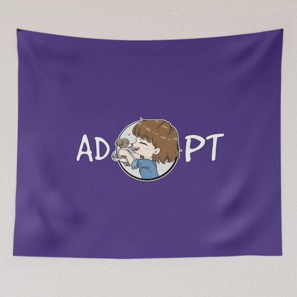 Item preview, Adopt - Girl With Puppy Art designed and sold by WordvineMedia.