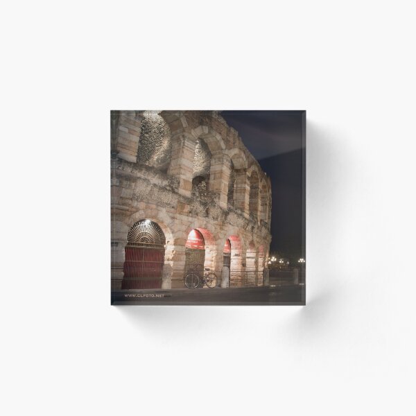 L'Arena at night, Verona, Italy Acrylic Block