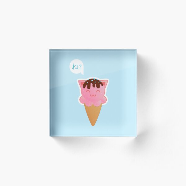 Tanekone! Strawberry Acrylic Block