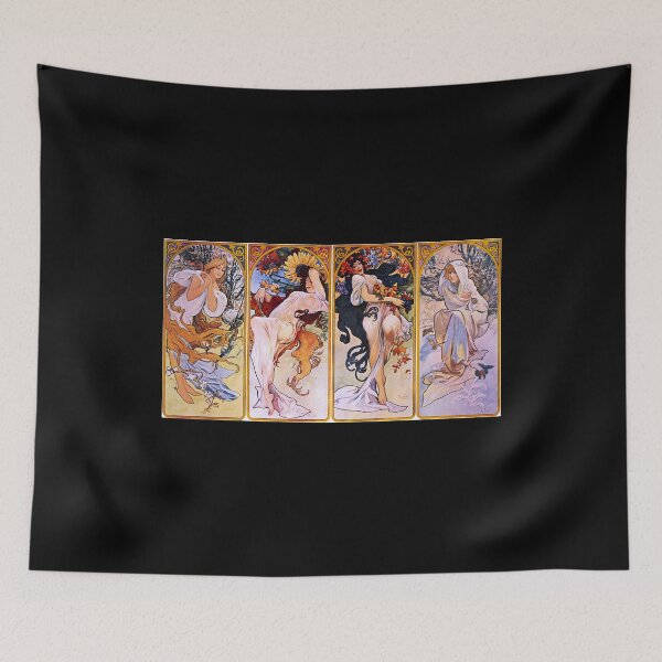 Item preview, 'The Four Seasons' by Alphonse Mucha (Reproduction) designed and sold by Classic Visions Gallery.