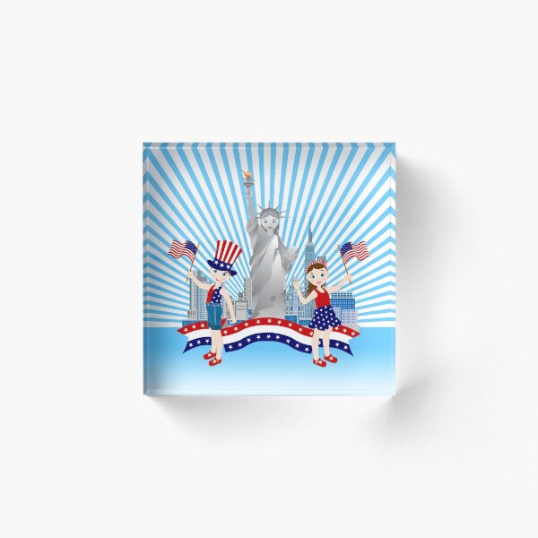 On Independence Day Acrylic Block