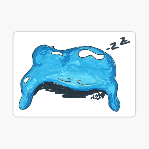 Fantasy Anime Blue Slime Sticker for Sale by RainbowFoxTales