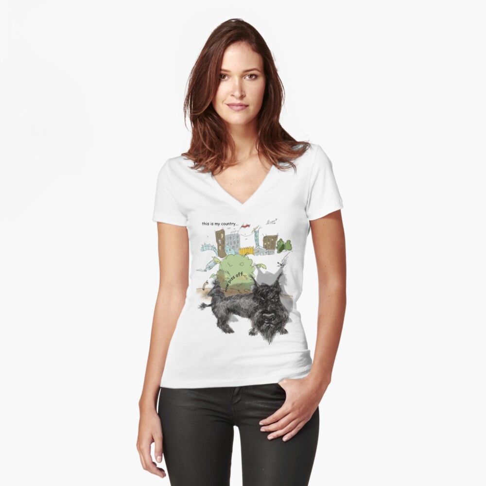 Item preview, Fitted V-Neck T-Shirt designed and sold by Anthropolog.