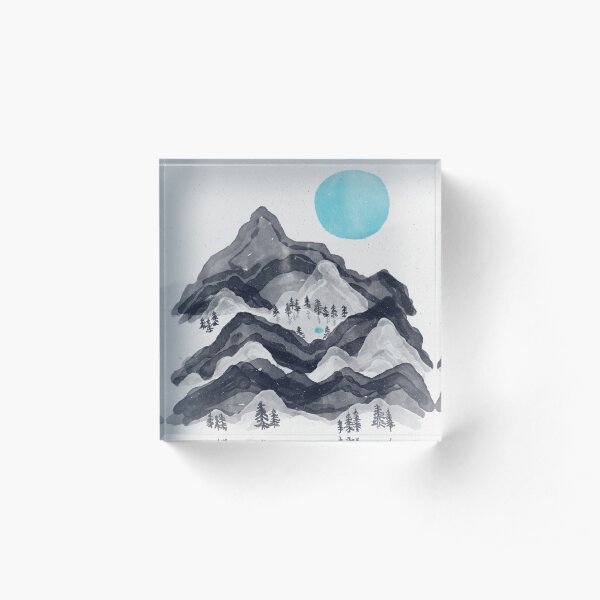 The Sun in Moon Lake... Acrylic Block