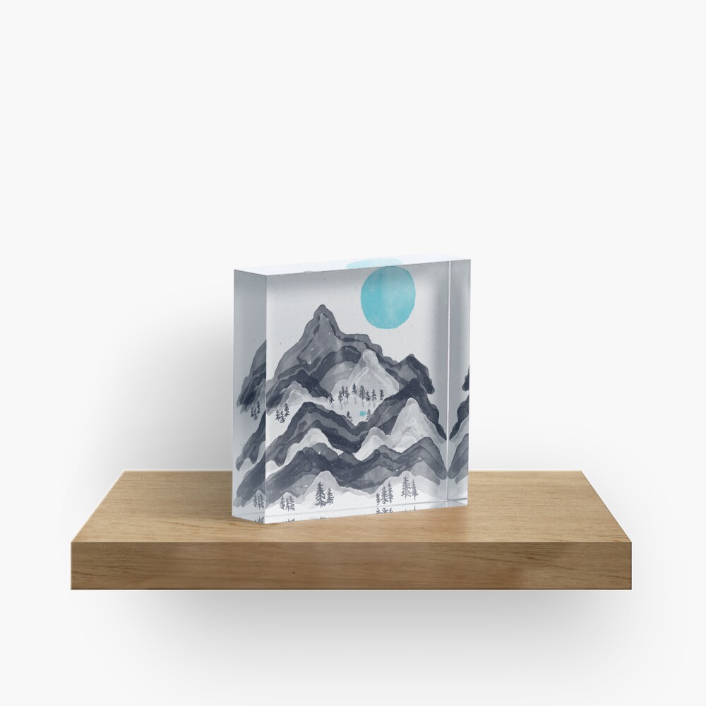 The Sun in Moon Lake... Acrylic Block