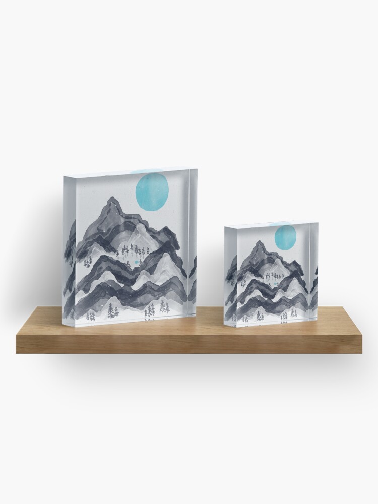 Alternate view of The Sun in Moon Lake... Acrylic Block