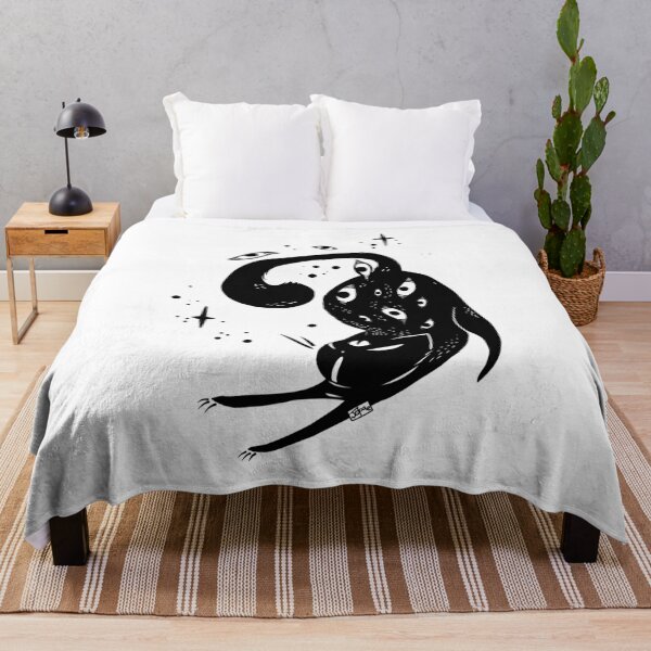 Item preview, Stretching Black Cat, Many Eyed designed and sold by cellsdividing.