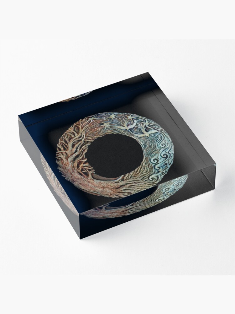 Alternate view of Mandala: solstice sacred circle Acrylic Block