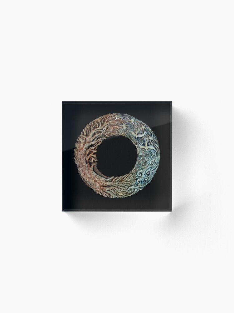 Alternate view of Mandala: solstice sacred circle Acrylic Block