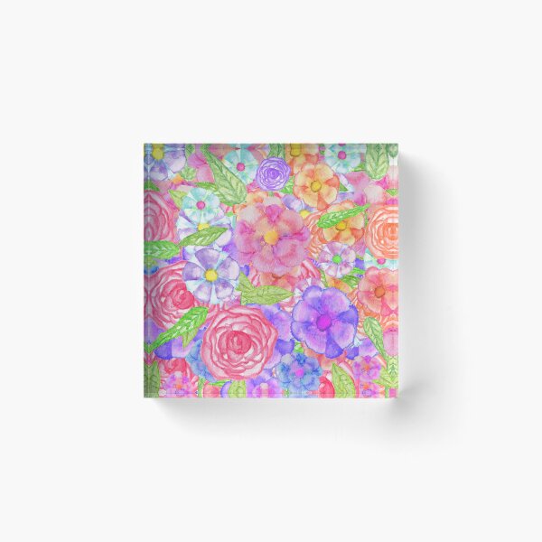 Item preview, Pretty Hand Painted Watercolor Floral Collage designed and sold by Blkstrawberry.